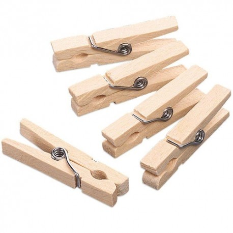 Dřevěné kolíčky na prádlo 20 ks, 7,2 × 1 cm