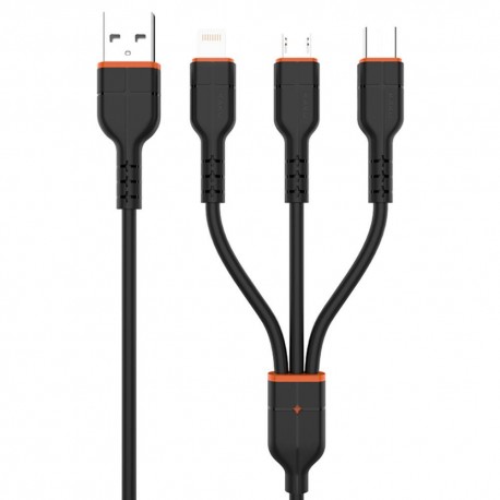 Kabel 3in1 USB - Lightning / Micro USB / USB-C KAKU KSC-237