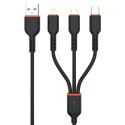 Kabel 3in1 USB - Lightning / Micro USB / USB-C KAKU KSC-237
