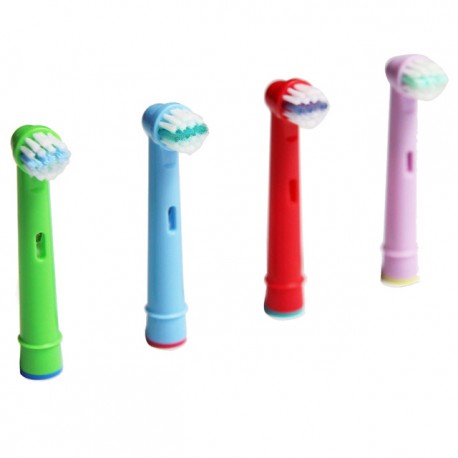 Náhradní zubní kartáčky Dětské barvy na ORAL-B EB-10M / 10A univerzální - 4 ks