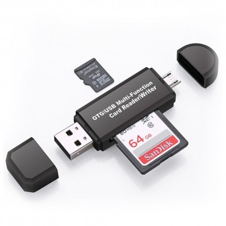 Čtečka karet OTG 5 v 1, TF/SD, USB, Micro USB