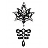 Dámské šperky na tělo Yoga Lotus 4 Černá Krystal