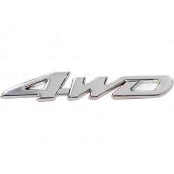 3D samolepka 4WD stříbrná