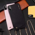 Kožené pouzdro YAME iPhone X/XS na krk s kapsou pro kreditky