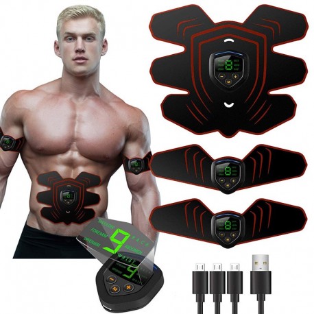 EMS Elektrický posilovač břišních svalů Smart Fitness  + na ruce nabíjení USB
