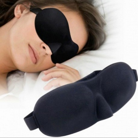 Anatomicky tvarovaná maska na spaní černá