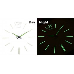 Designové 3D nalepovací hodiny fluorescentní 50-60cm