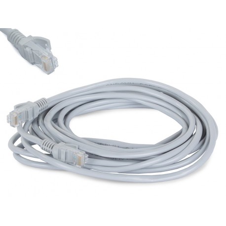 Síťový kabel RJ45-RJ45, 10m šedý